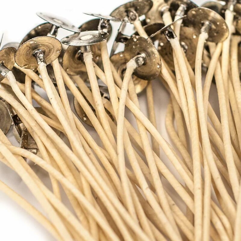 Hemp Wicks 100 Pcs 8 Inch Organic Beeswax