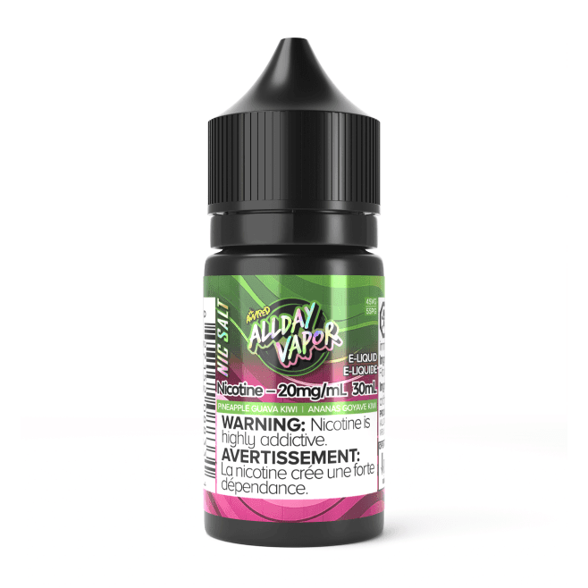 Allday Vapor AMPED Nic Salt Juice – Pineapple Guava Kiwi