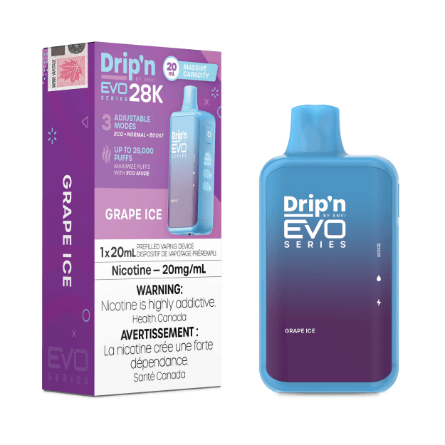 Dripn_EVO-28K-GrapeIce.png Drip'n EVO 28K Puffs Disposable Vape – Grape Ice