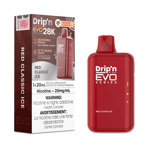Dripn_EVO-28K-RedClassicIce.png Drip'n EVO 28K Puffs Disposable Vape – Red Classic Ice.