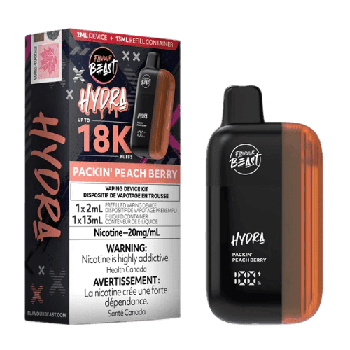Flavour Beast Hydra 18K Puffs Disposable Vape – Weekend Watermelon – Packin Peach Berry