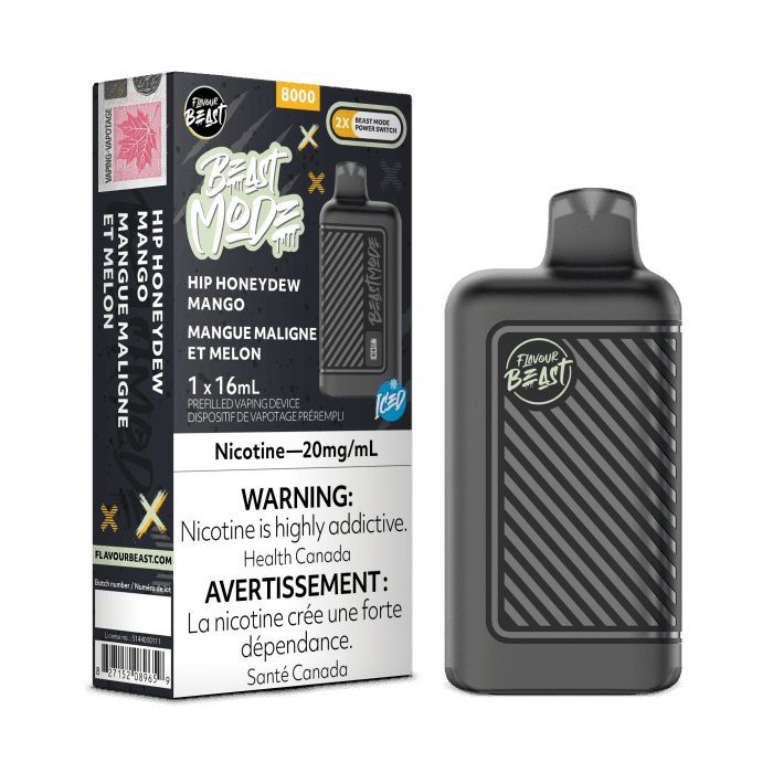 FlavourBeast_BeastMode_NOV2023-RENDER-FAM_EXS_20mg_HipHoneydewMango-min.png Flavour Beast Mode 8K 8000 Puffs Disposable Vape – Hip Honey dew Mango