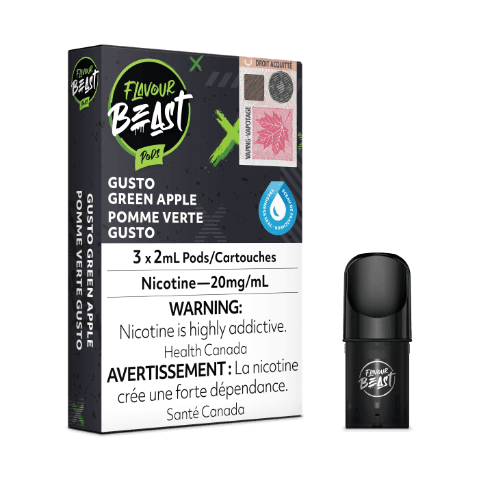 FlavourBeast_Pods_Gusto-Green-Apple-.png Flavour Beast Pod - Gusto Green Apple