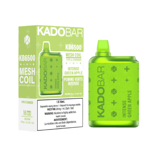 KadoBar6500DisposableVape-green-apple.png KADO BAR Intense 6500 Puffs Disposable Vape – Green Apple