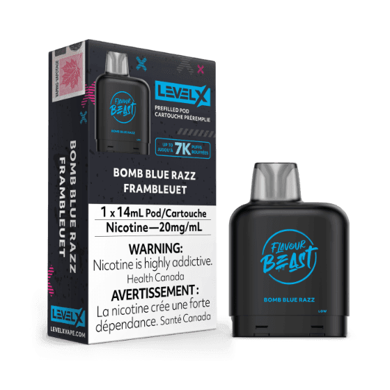 Flavour Beast Level X (7000 Puffs) Pods – Bomb Blue Razz