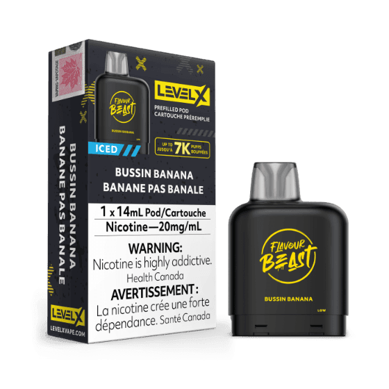 Flavour Beast Level X (7000 Puffs) Pods – Bussin Banana