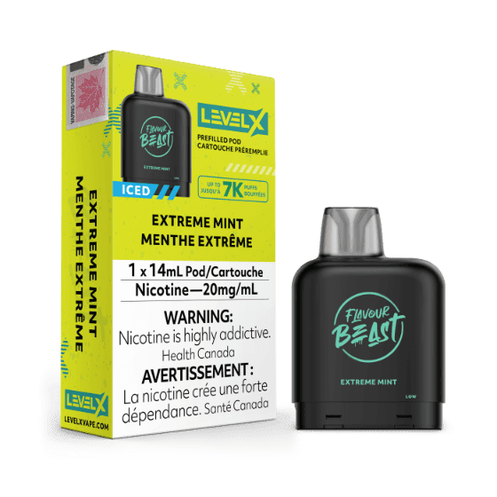 Flavour Beast Level X (7000 Puffs) Pods – Extreme Mint