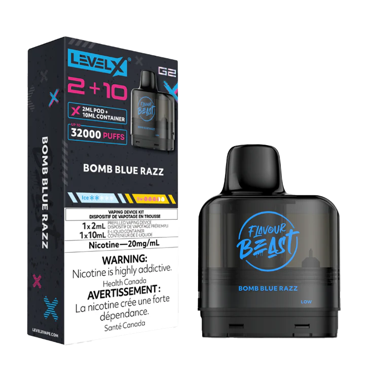 Level X G2 Pod Flavour Beast - Bomb Blue Razz Level X G2 Pod Flavour Beast - Bomb Blue Razz