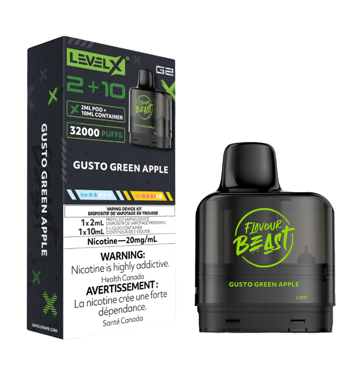Level X G2 Pod Flavour Beast - Gusto Green Apple Level X G2 Pod Flavour Beast - Gusto Green Apple