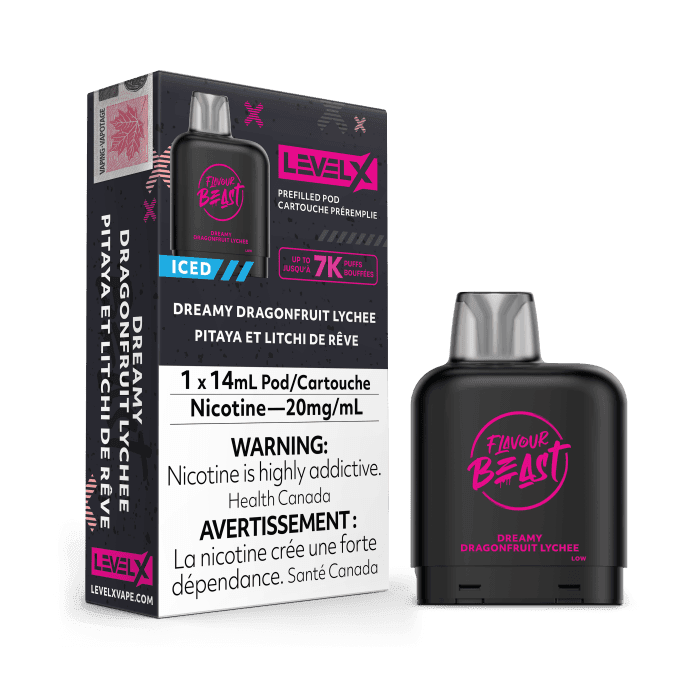 Flavour Beast Level X (7000 Puffs) Pods – Dream Dragon fruit Lychee