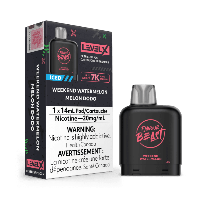 Flavour Beast Level X (7000 Puffs) Pods – Weekend Watermelon