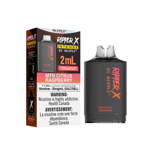 RUFPUF Ripper X Intense 50K Puffs Pods – MTN Citrus Raspberry