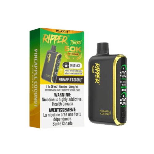 Ripper Turbo 3 50K Puffs Disposable Vape – Pineapple coconut Ripper Turbo 3 50K Puffs Disposable Vape – Pineapple coconut