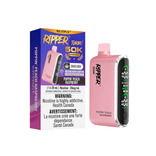 Ripper Turbo 3 50K Puffs Disposable Vape – Poppin Peach Raspberry Ripper Turbo 3 50K Puffs Disposable Vape – Poppin-Peach-Raspberry
