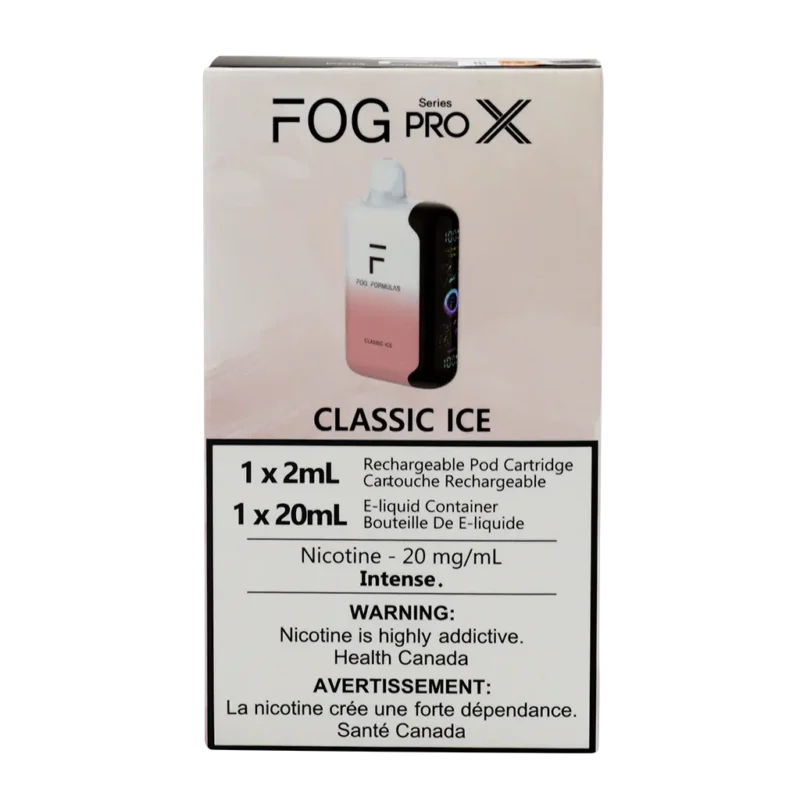 Fog Formulas Pro X 50K disposable vape $35.99 Vancouver -Classic Ice