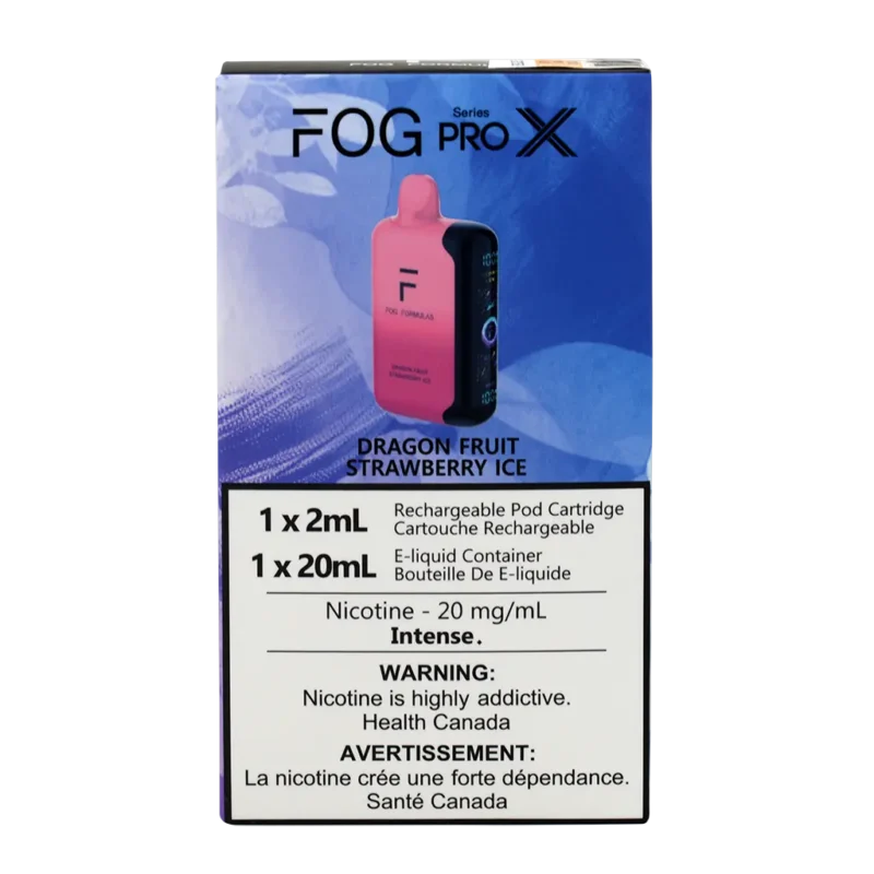 Fog Formulas Pro X 50K disposable vape $35.99 Vancouver -Dragon Fruit Strawberry Ice