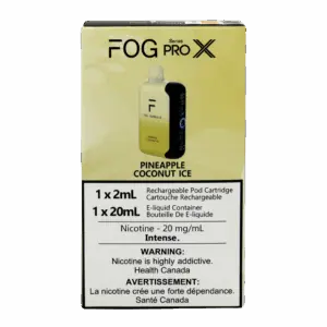 Fog Formulas Pro X 50K disposable vape $35.99 Vancouver -Pineapple Coconut Ice