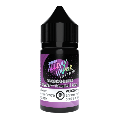 Allday Vapor Salt Nic Vape Juice 30ML – Verry Berri, 20mg