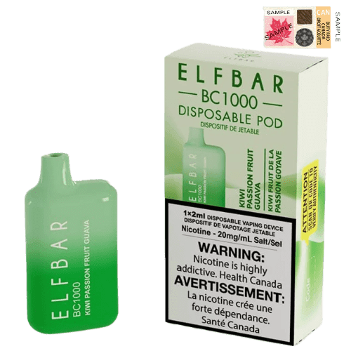 elf-bar-bc1000-kiwi-passionfruit-guava-min.png Elf Bar BC1000 Puffs Disposable Vape – Kiwi passion fruit guava