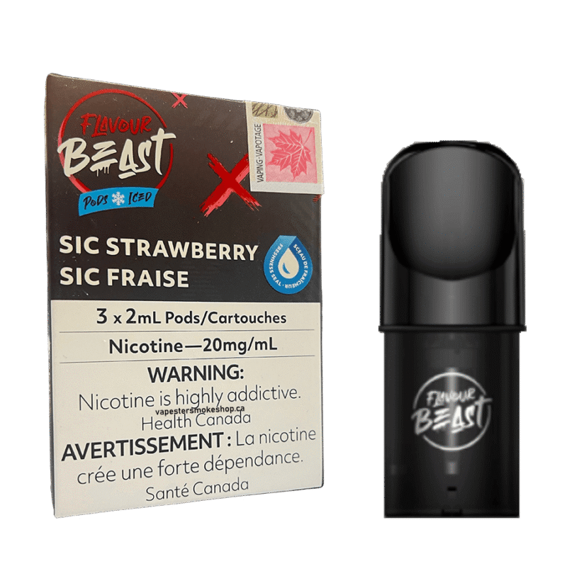 Flavour Beast Pod - SIC Strawberry Iced (3*2ML Pods)