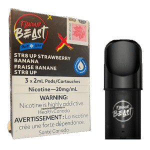 Flavour Beast Pod - Str8 Up Strawberry Banana Iced (3*2ML Pods)