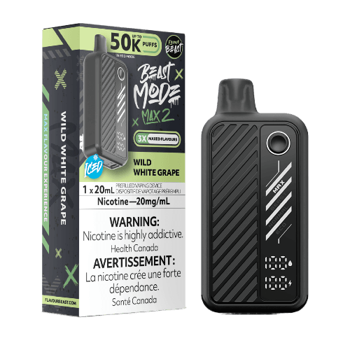 Flavour Beast Beast Mode Max 2 50K Puffs Disposable Vape – White Grape Flavour Beast Beast Mode Max 2 50K Puffs Disposable Vape – White Grape
