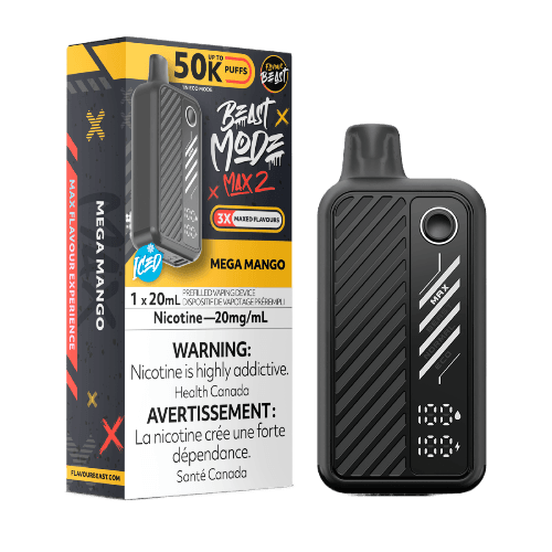 Flavour Beast Beast Mode Max 2 50K Puffs Disposable Vape – mega mango Flavour Beast Beast Mode Max 2 50K Puffs Disposable Vape – mega mango