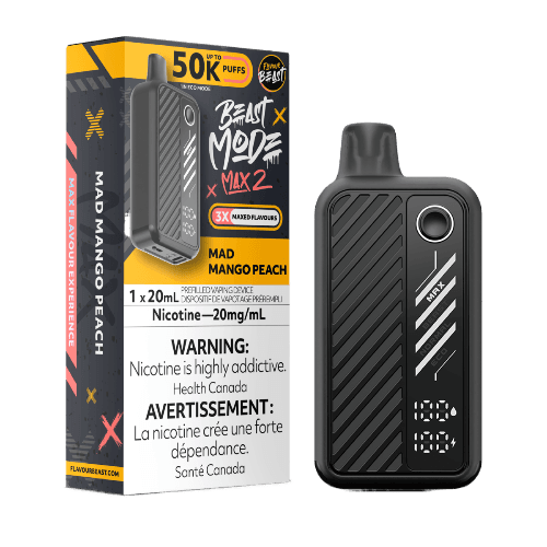 Flavour Beast Beast Mode Max 2 50K Puffs Disposable Vape – Mad mango peach Flavour Beast Beast Mode Max 2 50K Puffs Disposable Vape – Mad mango peach