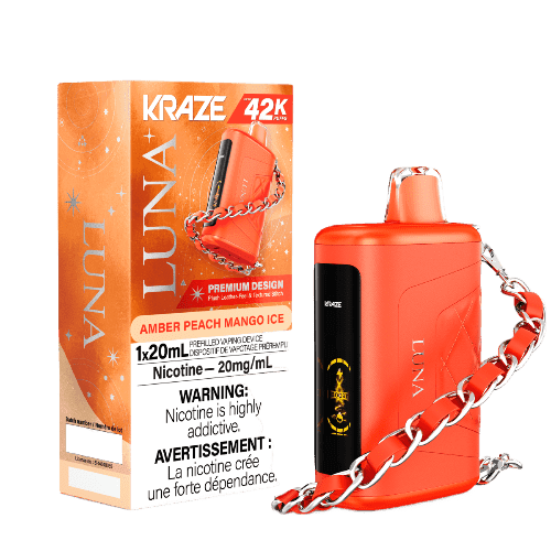 Kraze Luna 42k Disposable Vape - Amber Peach Mango Ice Kraze Luna 42k Disposable Vape - Amber Peach Mango Ice