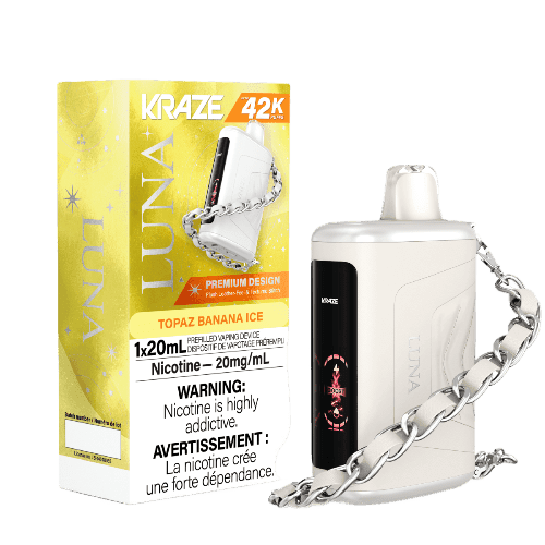 Kraze Luna 42k Disposable Vape - Topaz Banana Ice Kraze Luna 42k Disposable Vape - Topaz Banana Ice