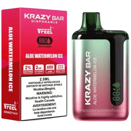 krazy-bar-6000-aloe-watermelon-ice.png Krazy Bar 7500 Puffs Disposable Vape (KBar) – Aloe watermelon ice