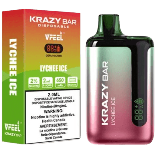 krazy-bar-6000-lychee-ice.png Krazy Bar 7500 Puffs Disposable Vape (KBar) – Lychee ice