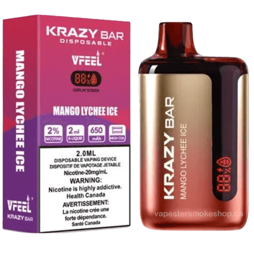 krazy-bar-6000-mango-lychee-ice.png Krazy Bar 7500 Puffs Disposable Vape (KBar) – Mango lychee ice