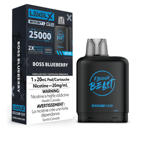 Flavour Beast Level X Boost G2 25000(25K) Pods – Boss BlueBerry