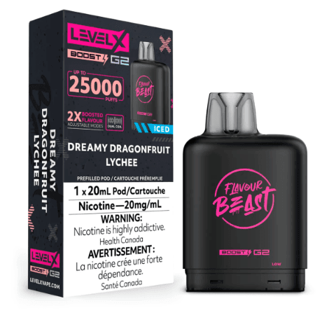 Flavour Beast Level X Boost G2 25000(25K) Pods – Dreamy Dragon Fruit Lychee