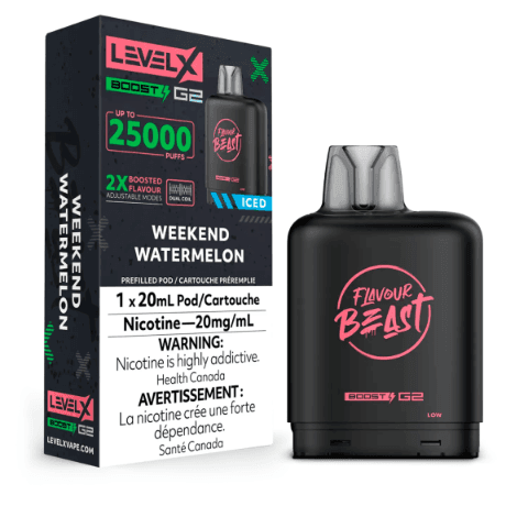 Flavour Beast Level X Boost G2 25000(25K) Pods – Weekend Watermelon