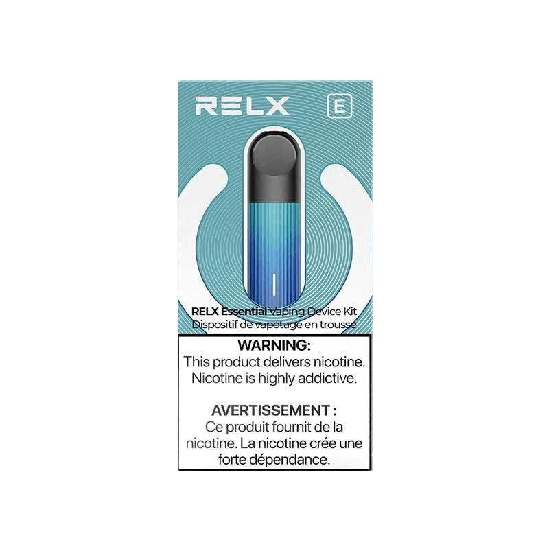 relx-essential-vape-pod-kit-blue-glow.png Relx Essential Vape Pod Kit – Blue glow