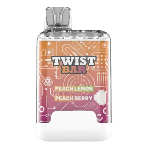 twist-bar-peach-lemon_peach-berry.png Twist Bar (Dual Pod) 10000 Puffs Disposable Vape – Peach lemon peach berry