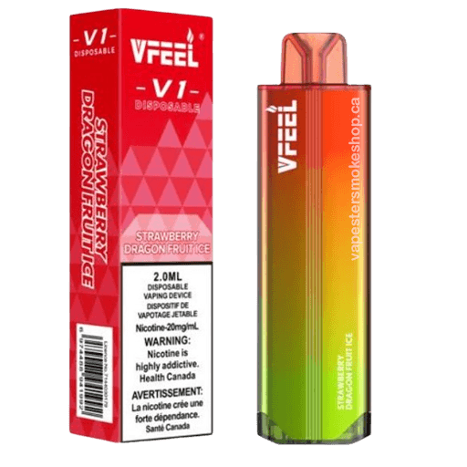 vfeel-5000-strawberry-dragon-fruit-ice.png Vfeel V1 6000 Puffs Disposable Vape – Strawberry dragon fruit ice