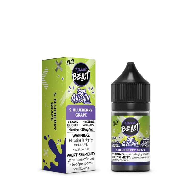 Flavour Beast Gushin Series Juice Nic Salt - Sour Blueberry Grape