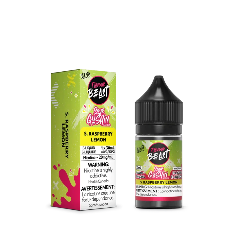 Flavour Beast Gushin Series Juice Nic Salt - Sour Raspberry Lemon