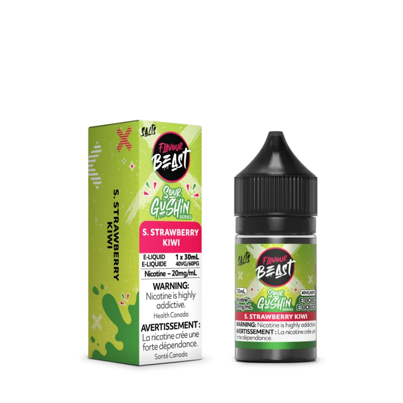 Flavour Beast Gushin Series Juice Nic Salt - Sour Strawberry Kiwi