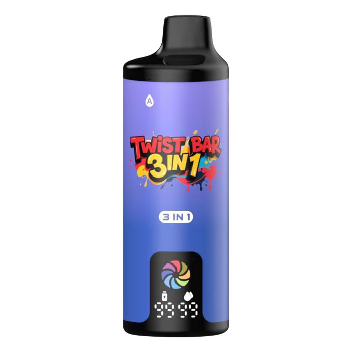 Twist Bar 3 in 1 10k Puffs Disposable Vape - Blueberry Ice + Blueberry Sour Raspberry + Blueberry Watermelon Twist Bar 3 in 1 10k Puffs Disposable Vape - Blueberry Ice + Blueberry Sour Raspberry + Blueberry Watermelon