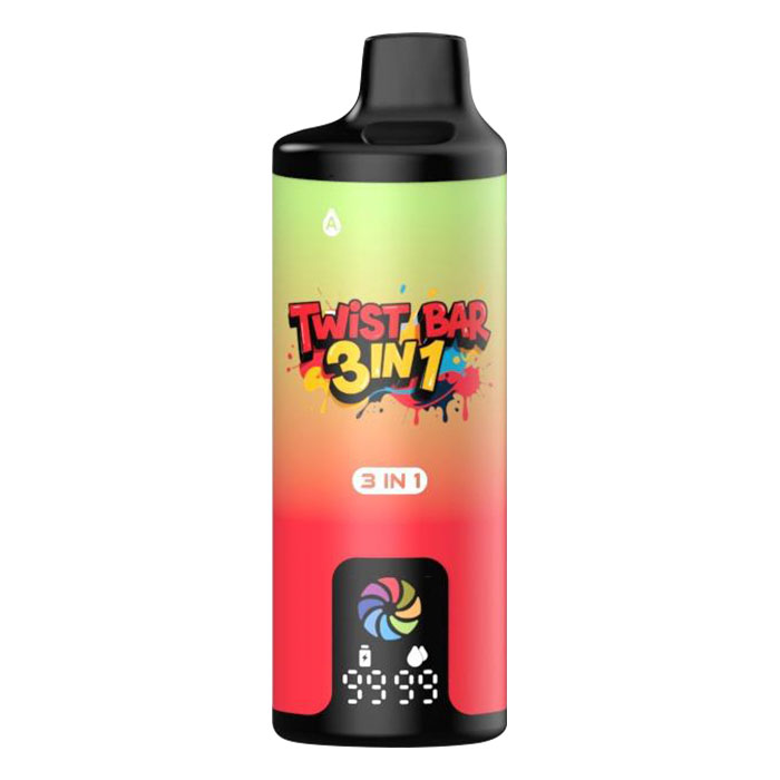 Twist Bar 3 in 1 10k Puffs Disposable Vape - Guava Ice + Kiwi Passionfruit Guava Ice + Strawberry Kiwi Twist Bar 3 in 1 10k Puffs Disposable Vape - Guava Ice + Kiwi Passionfruit Guava Ice + Strawberry Kiwi
