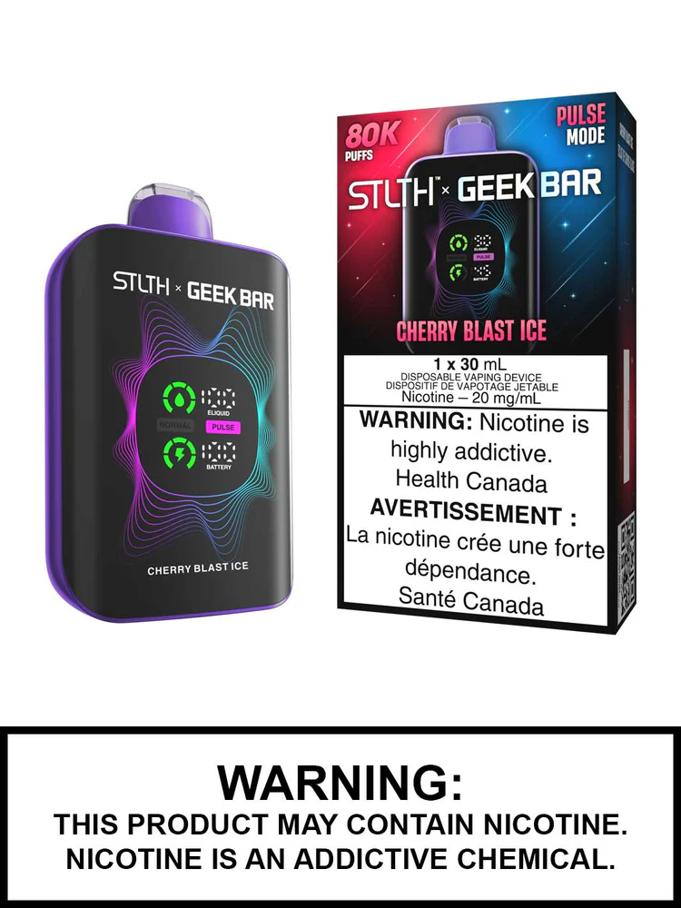 STLTH x Geek Bar 80K Disposable Vape - Cherry Blast Ice