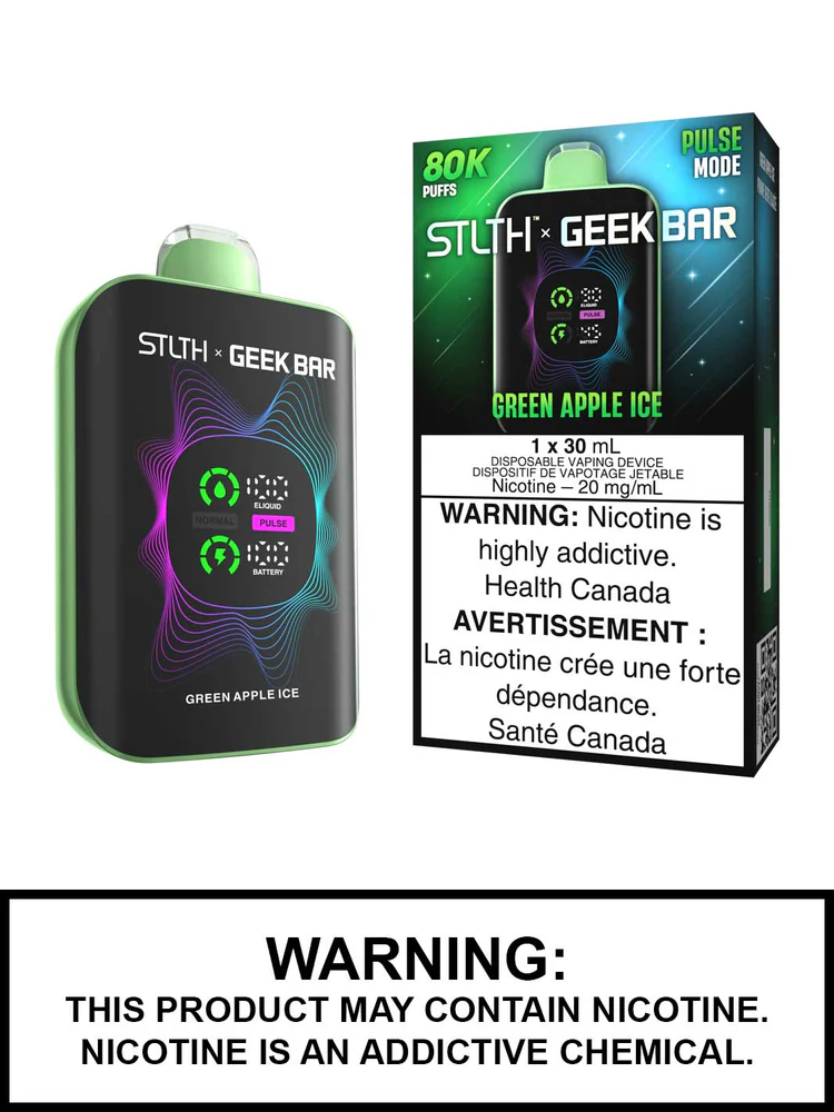 STLTH x Geek Bar 80K Disposable Vape - Green Apple Ice