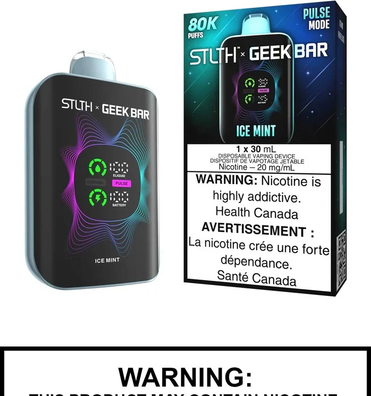 Ice-Mint-STLTH-x-Geek-Bar-Disposable-Vape STLTH x Geek Bar 80K Disposable Vape - Ice Mint