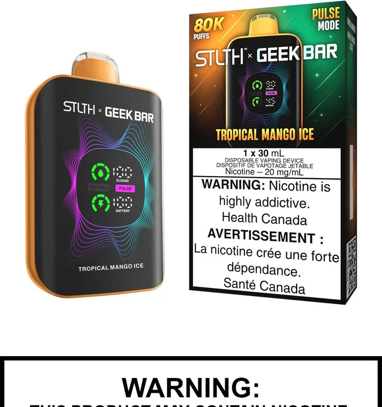 Tropical-Mango-Ice-STLTH-x-Geek-Bar-Disposable-Vape STLTH x Geek Bar 80K Disposable Vape - Tropical Mango Ice